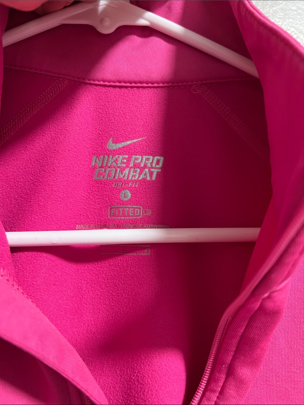 Nike Pro Combat 1/4 Zip Jacket Long Sleeve Dri-fit Women’s Fitted Large -Purple - Picture 5 of 6
